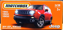 Load image into Gallery viewer, Matchbox 2021 2019 Jeep Renegade Red #26/100 MBX Off-Road New Sealed Box
