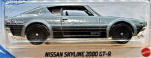 Load image into Gallery viewer, Hot Wheels 2021 Nissan Skyline 2000 GT-R Grey #180 Then &amp; Now 9/10 New Long Card
