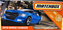 Load image into Gallery viewer, Matchbox 2020 2018 Dodge Charger Blue #15 MBX City New Sealed Box
