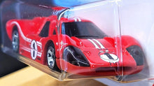 Load image into Gallery viewer, Hot Wheels 2021 &#39;67 Ford GT40 MK.IV Red #106 HW Race Day 8/10 New Long Card
