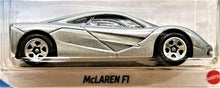 Load image into Gallery viewer, Hot Wheels 2021 McLaren F1 Silver #235 HW Exotics 8/10 New Long Card
