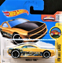 Load image into Gallery viewer, Hot Wheels 2016 Muscle Tone Dark Yellow #195 HW Art Cars 5/10 New
