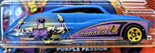 Load image into Gallery viewer, Hot Wheels 2018 Purple Passion Hawkeye Matt Blue Avengers 2/7 New Long Card
