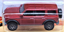 Load image into Gallery viewer, Matchbox 2021 Ford Bronco Maroon MBX Off-Road #21/100 New Long Card
