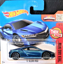 Load image into Gallery viewer, Hot Wheels 2016 &#39;17 Acura NSX #108 Blue THEN and NOW Series 8/10 New
