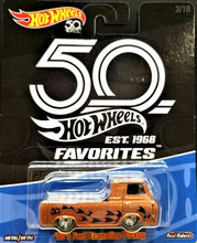 Load image into Gallery viewer, Hot Wheels 2018 &#39;60s Ford Econoline Pickup Brown 50th Anniversary Favorites 3/10
