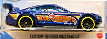 Load image into Gallery viewer, Hot Wheels 2020 Custom &#39;18 Ford Mustang GT Blue #222 HW Race Team 4/5 New
