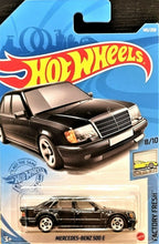 Load image into Gallery viewer, Hot Wheels 2021 Mercedes-Benz 500 E Black #145 Factory Fresh 8/10 New Long Card
