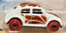 Load image into Gallery viewer, Hot Wheels 2021 Volkswagen Beetle White #96 Holiday Racers 4/5 New Long Card
