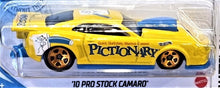 Load image into Gallery viewer, Hot Wheels 2021 &#39;10 Pro Stock Camaro Yellow #149 Mattel Games 5/5 New Long Card
