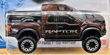 Load image into Gallery viewer, Hot Wheels 2021 &#39;17 Ford F-150 Raptor Red-Brown #167 HW Torque 5/5 New Long Card
