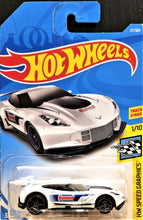 Load image into Gallery viewer, Hot Wheels 2018 Corvette C7.R White #27 HW Speed Graphics 1/10 New Long Card
