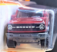 Load image into Gallery viewer, Matchbox 2021 Ford Bronco Maroon MBX Off-Road #21/100 New Long Card
