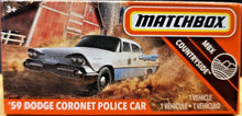 Load image into Gallery viewer, Matchbox 2020  ´59 Dodge Coronet Police Car White #94 MBX Countryside New Sealed Box
