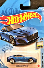 Load image into Gallery viewer, Hot Wheels 2021 2020 Jaguar F-Type Blue #25 Factory Fresh 1/10 New Long Card
