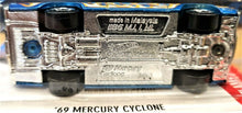 Load image into Gallery viewer, HOT WHEELS 2016 &#39;69 MERCURY CYCLONE BLUE #100 HW FLAMES 10/10 NEW
