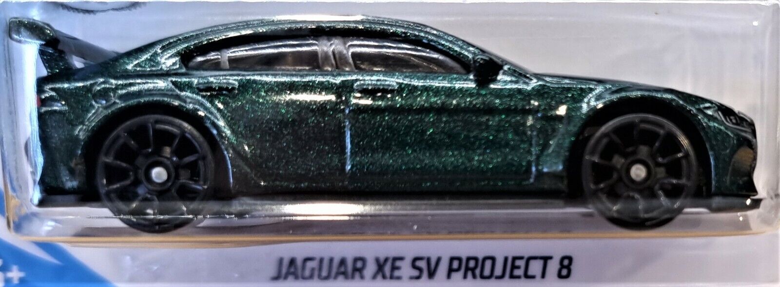 Hot Wheels Jaguar XE SV Project 8 - 1:64 Scale Dark Green Diecast Car (2020 NightBurnerz Series 6/10)
