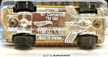 Load image into Gallery viewer, Hot Wheels 2021 &#39;67 Camaro Gold #110 HW Dream Garage 4/5 New Long Card
