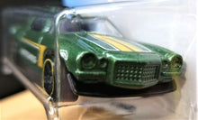 Load image into Gallery viewer, Hot Wheels 2018 &#39;70 Camaro Green #28 HW Speed Graphics 7/10 New Long Card
