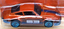 Load image into Gallery viewer, Hot Wheels 2021 &#39;71 Porsche 911 Orange and Blue Series 4/6 New Long Card
