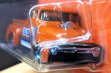 Load image into Gallery viewer, Hot Wheels 2021 Custom &#39;56 Ford Truck Orange and Blue Series 2/5 New Long Card
