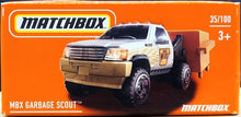 Load image into Gallery viewer, Matchbox 2021 MBX Garbage Scout White MBX Metro #35/100 New Sealed Box
